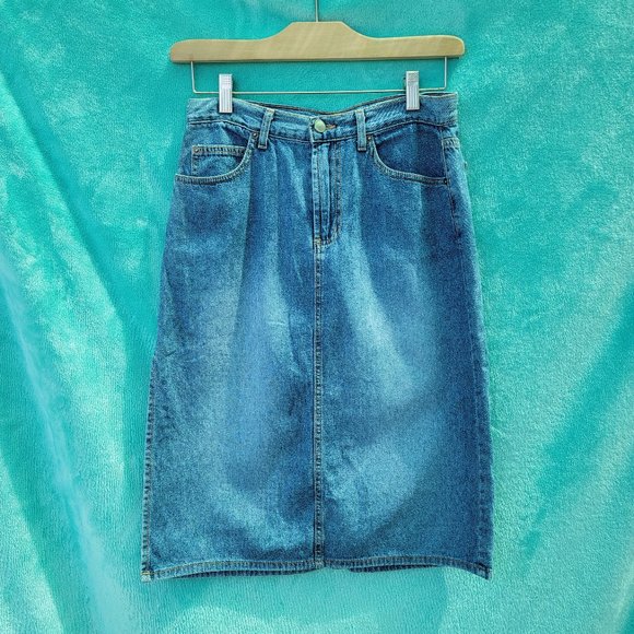 Vintage AnAn denim blue denim skirt. Size 3 - Picture 1 of 9